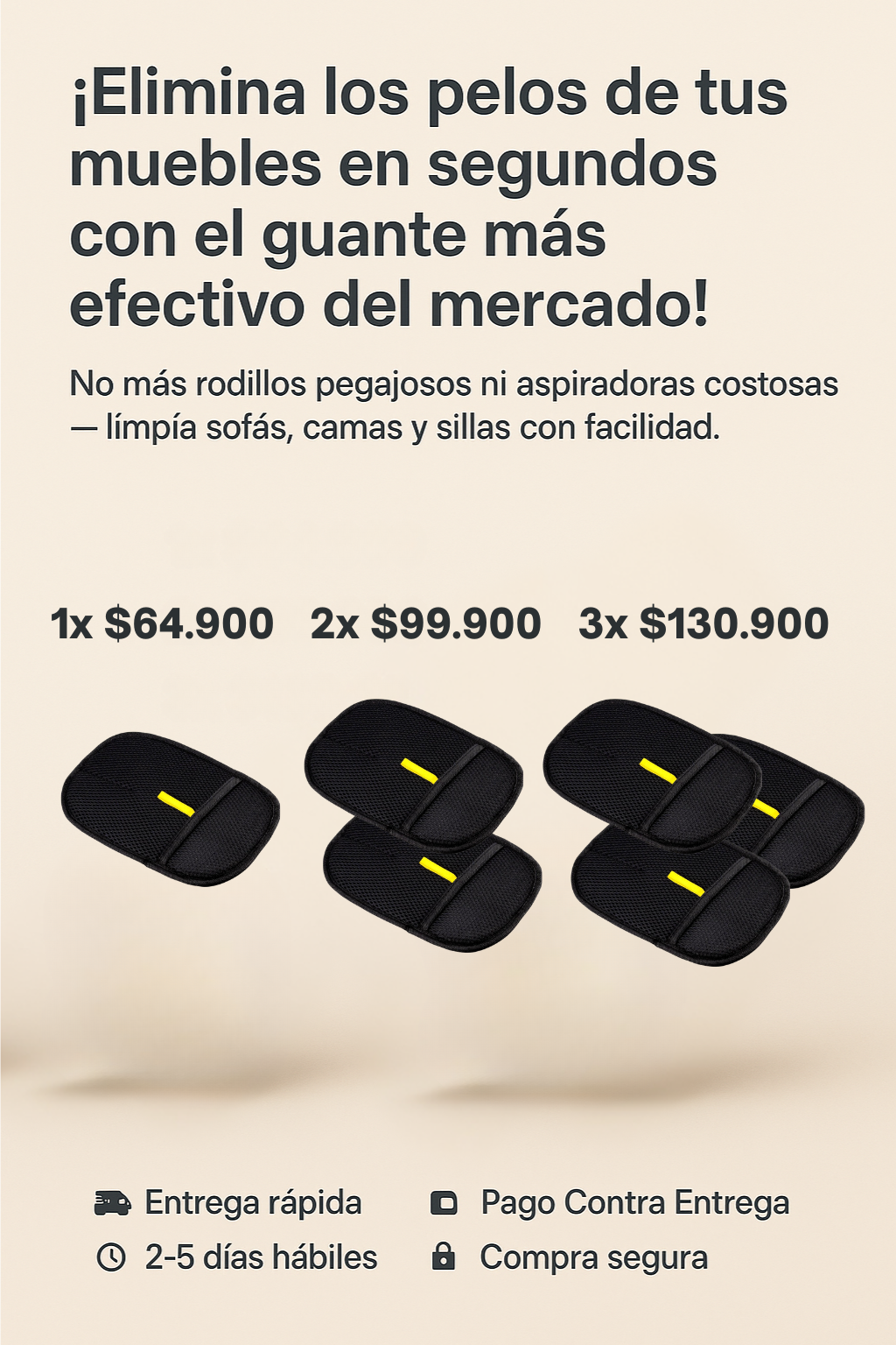 Elimina el pelo de mascotas de tu sofá, cama y ropa en segundos sin rodillos pegajosos