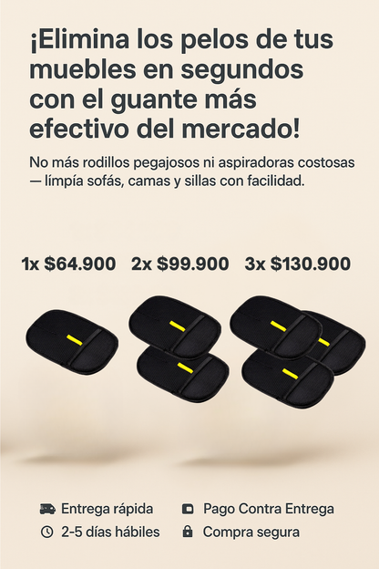 Elimina el pelo de mascotas de tu sofá, cama y ropa en segundos sin rodillos pegajosos